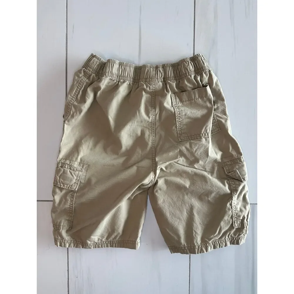 Boys Children's Place Size 14 Khaki Cargo Shorts Adjustable Waist EUC